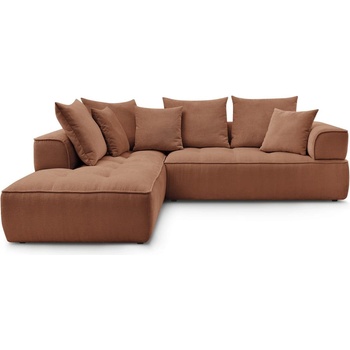 Bobochic Теракотен шенилов ъглов диван (ляв ъгъл/L форма) Whesley - Bobochic Paris (105573)