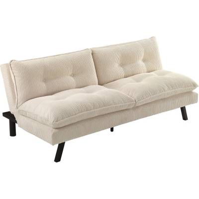 Bighome Pohovka COCOONING 190 cm béžová kordurová rozkladacia
