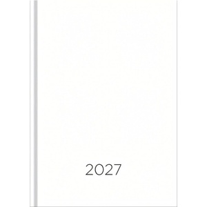 VECTRALINE Дневник с срокове VECTRALINE Monocolor бял A/5 седмичен с бели листа 2027 (23.09939)