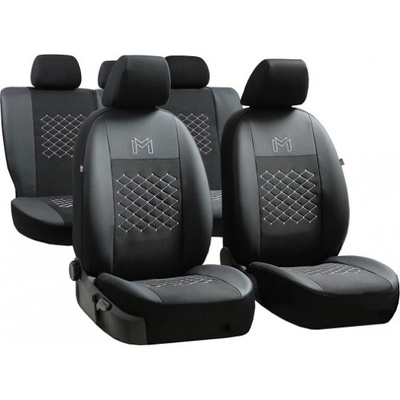 Autopoťah Pok-ter Motive čierne ekokoža-textil