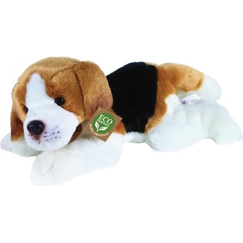 Rappa Плюшена играчка Rappa Еко приятели - Куче Бигъл, лежащо, 30 cm (203952)