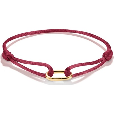 THOMAS SABO CONNECT náramek Textile Bracelet Burgundy red C1210-413-50