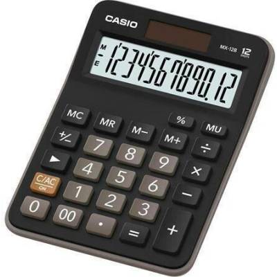 Casio Kalkulačka stolní MX 12B, černá, 12místný displej, CASIO MX 12 B