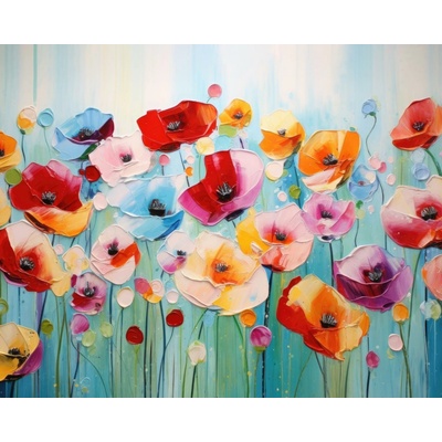 ZUTY Obrazy na stenu - Farebné kvety Rámovanie: bez rámu a bez vypnutia plátna, Rozmer: 40x50 cm