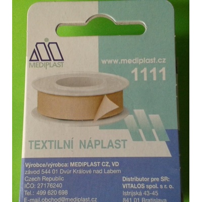 MEDIPLAST cievka s krytom 1,25cmx5m