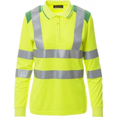 Payper GUARD+ WINTER LADY FLUO Dvojfarebná reflexná polokošeľa žltá/jelly green L
