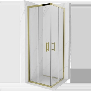 Mexen Rio квадратна душ кабина 70 x 70 см, прозрачна, златна - 860-070-070-50-00 (860-070-070-50-00)