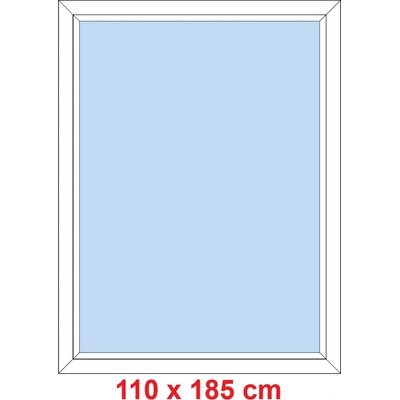 Soft Plastové okno 110x185 cm FIX neotevíravé Ořech