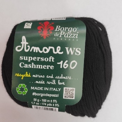 Borgo de' Pazzi Amore WS Super soft Cashmere 160 nero 34