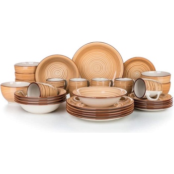 Banquet jídelní sada Spiral Brown 30 dílná