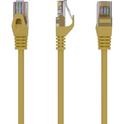 Gembird PP6U-0.25M/Y Patch, cat6 UTP, 25cm, žlutý
