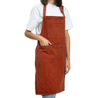 Homla Kuchyňská džínová zástěra NASH červená 60x80 cm 703492