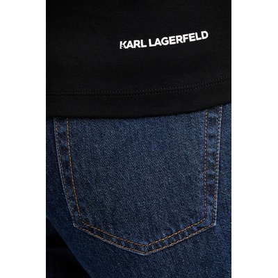 Karl Lagerfeld Памучна тениска с яка Karl Lagerfeld IKON (B1W17035)