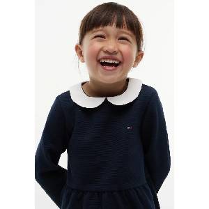 Tommy Hilfiger разкроена рокля с памук (KG0KG09651.9BY2)