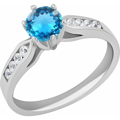 Eppi Zásnubní prsten s topazem a diamanty Mita R33873