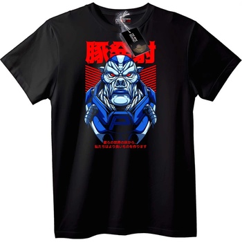 NOONEBRAND Тениска Кибер свиня аниме - 2XL, White