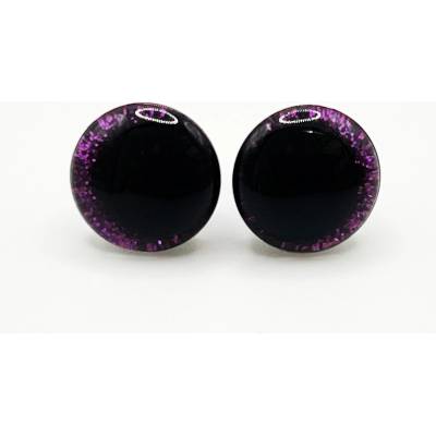 Glitrové bezpečnostní oči Ø14mm (Pár) Barva: Fialová – Zboží Dáma