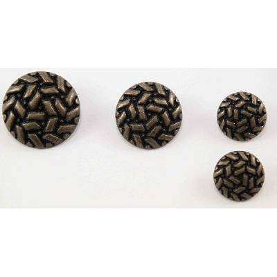 Luxusný kovový gombík - hrubá výzdoba - matný - staromosadz - priemer 2,8 cm