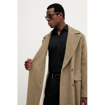 HUGO BOSS Палто с вълна boss в зелено 50550743 (50550743)