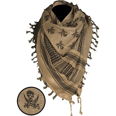 Mil-Tec Skull арафатка, койот-черна, 110x110см (12609105)