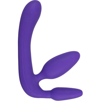 You2Toys Дилдо за тройна игра без презрамки (20 см)