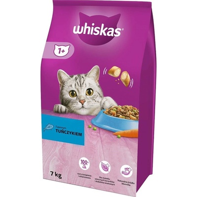 Whiskas Cat Суха храна за котки, за възрастни, с риба тон, 7 kg