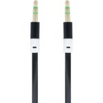 MBX Аудио кабел MBX, 3.5 mm жак мъжко - 3.5 mm жак мъжко, 1 m, Черен (8597)