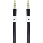 MBX Аудио кабел MBX, 3.5 mm жак мъжко - 3.5 mm жак мъжко, 1 m, Черен (8597)