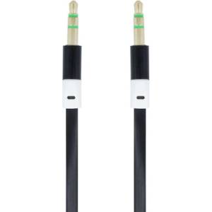 MBX Аудио кабел MBX, 3.5 mm жак мъжко - 3.5 mm жак мъжко, 1 m, Черен (8597)