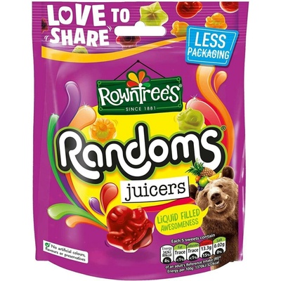 Rowntree's Randoms Juicers ovocné plněné želé bonbony 140 g