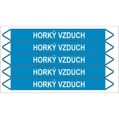 Značení potrubí, horký vzduch,5 ks, 150 × 12 mm PZ 008321