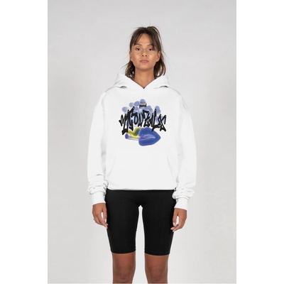 Mister Tee Ladies Kiss x Heavy Oversized Hoody white XXLUB-MJG11699-00220 - Камуфлаж, размер L