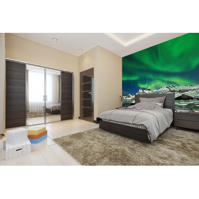 DIMEX ART Самозалепваща се флизелинова фототапета северно сияние 375 x 250 см