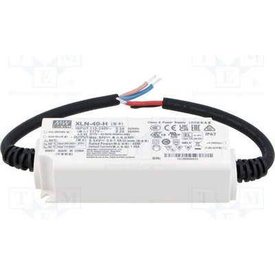 MEAN WELL XLN-40-H Napájecí zdroj: spínaný; LED; 40W; 9÷54VDC; 600mA÷1,4A; 100÷305VAC