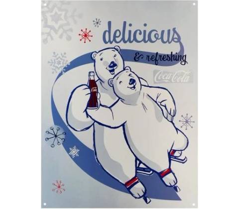 Coca Cola Polar Bears - ceduľa