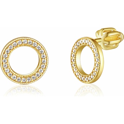 Olivie strieborné náušnice KRUH GOLD 7938