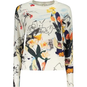 Desigual Дамски пуловер desigual, Размер xl, Цвят Бяло (26swjf35_bi1001)