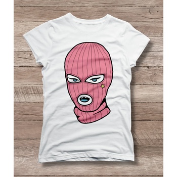 Мъжка тениска 'Розова маска' - бял, xl