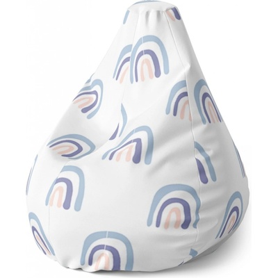 Sablio sedací vak Pear duha 140 x 100 x 25 cm