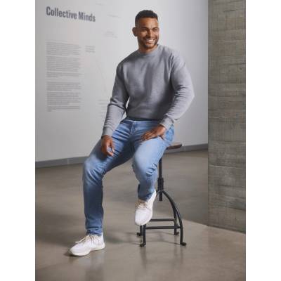 Authentic Russell grey men's sweatshirt šedá