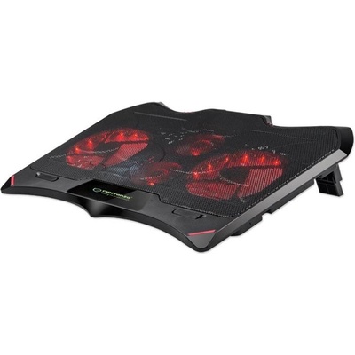 Esperanza EGC102 Buran herní chladící podložka pod notebook černo-červená / 4 ventilátory / červené LED podsvícení (CHLESPPOD0002)