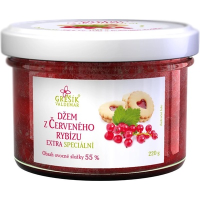 Valdemar Grešík Džem z červeného rybízu 220 g