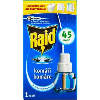 Raid elektrický odpařovač s eukalyptovým olejem proti komárům náhradní náplň 45 nocí 27 ml