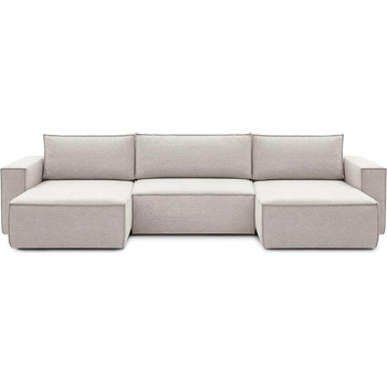 Bobochic Бежов ъглов U-образен диван Nihad - Bobochic Paris (101046C)