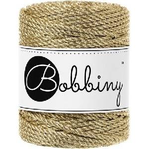 Bobbiny 3PLY Macramé Rope 3 mm 50 m Metallic Gold юта (TS-E055)