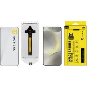 Tactical Samsung S25 / S24 TACTICAL IMPACT BARRIER FOR ROOKIES 5D стъклен екранен протектор, 9H + допълнителна рамка, ЧЕРЕН (57983122334)