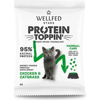 WELLFED Протеинов топинг на прах с пилешко и котешка трева, 6 гр