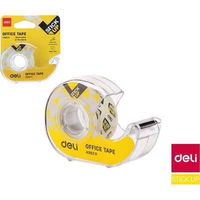 Deli Lepící páska transparentní Stick up s odvíječem 18 mm x 7,62 m – Zbozi.Blesk.cz