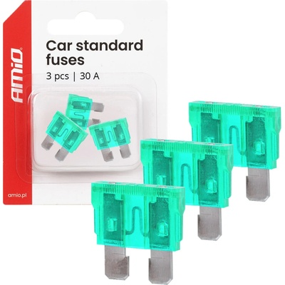 Autopoistky STANDARD púzdro 3 ks 30A AMIO-05109