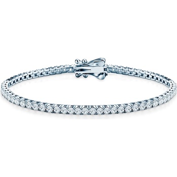 SAVICKI Тенис гривна Luminy 2, 2 мм: сребърна, моисанити